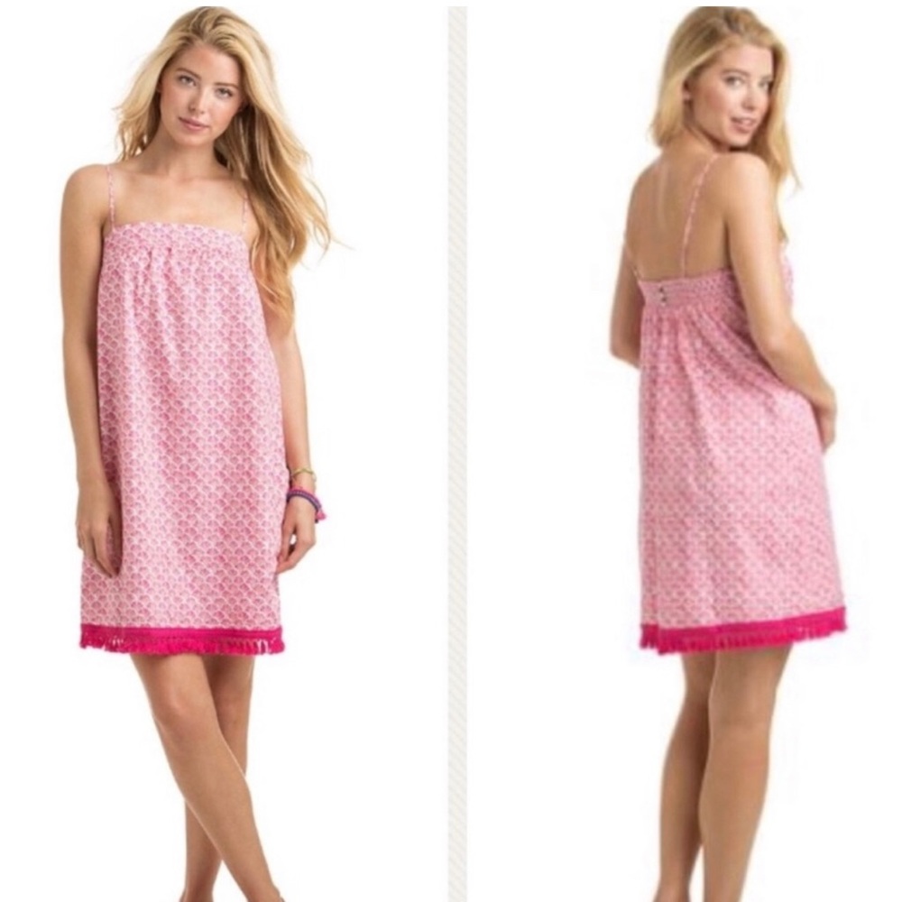 Vineyard Vines Cami Tunic Spaghetti Strap Pink DressSize: XL Vineyard Vines